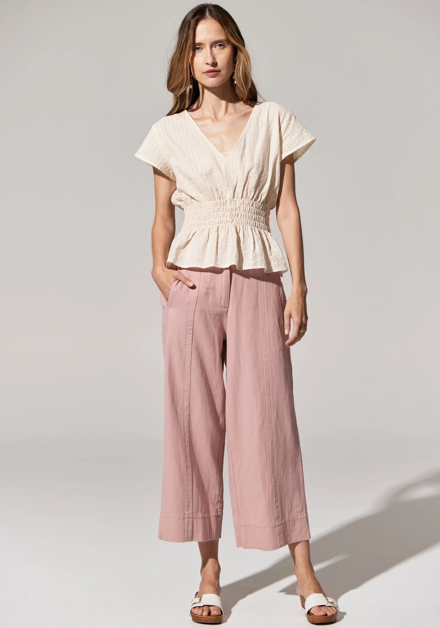 POL Miley Crop Pant in Rose - the tartan fox