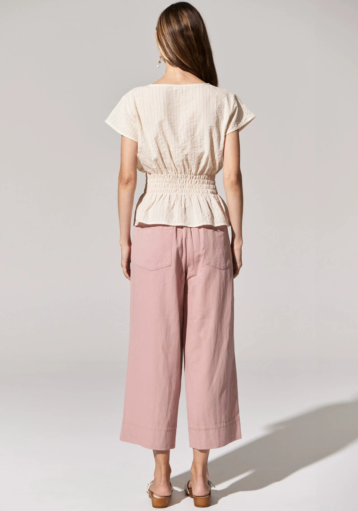 POL Miley Crop Pant in Rose - the tartan fox