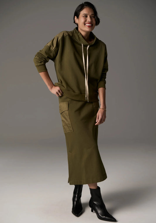POL Nuray Sweatshirt in Khaki - the tartan fox