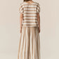 POL Parc Reversible Top in Camel Stripe - the tartan fox