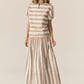POL Parc Reversible Top in Camel Stripe - the tartan fox