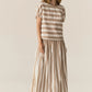 POL Parc Reversible Top in Camel Stripe - the tartan fox