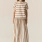 POL Parc Reversible Top in Camel Stripe - the tartan fox