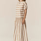 POL Parc Reversible Top in Camel Stripe - the tartan fox