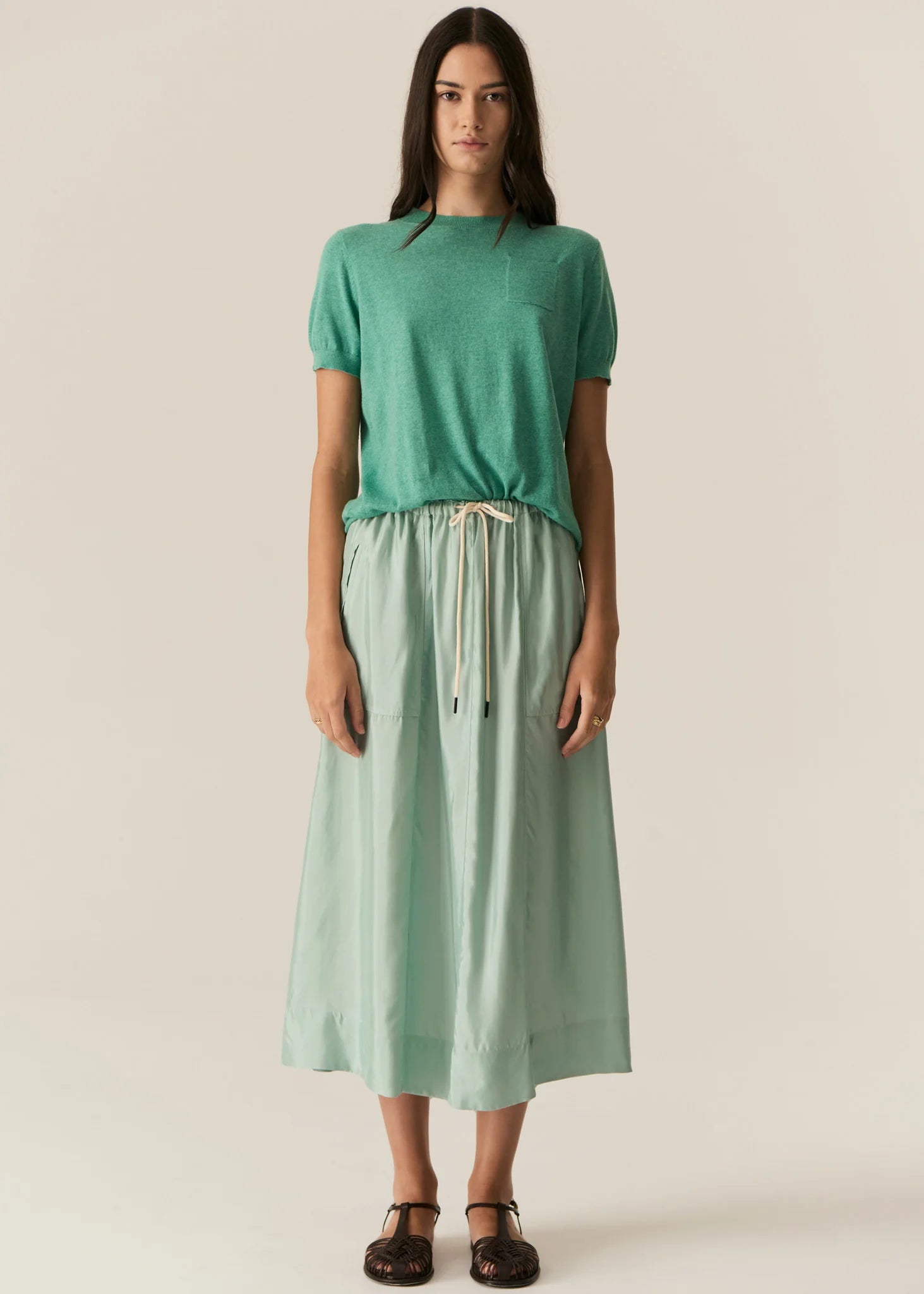 POL Pax Pocket Tee in Green - the tartan fox