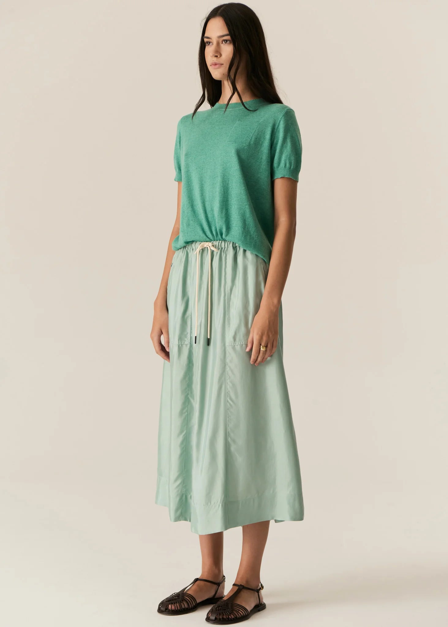 POL Pax Pocket Tee in Green - the tartan fox