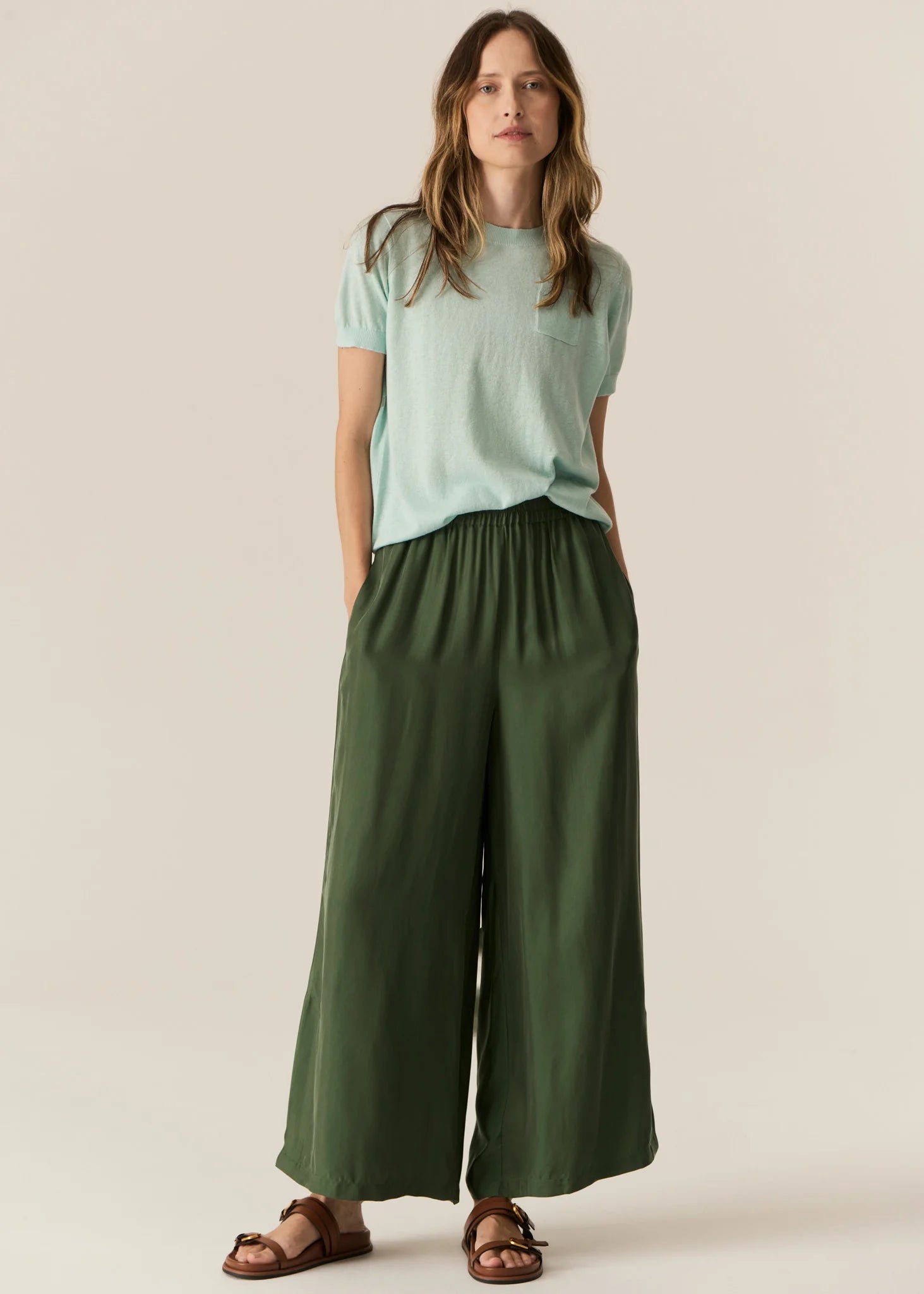 POL Pax Pocket Tee in Mist - the tartan fox