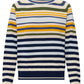 POL Sela Multi Stripe Knit in Ink/Mist/Saffron - the tartan fox