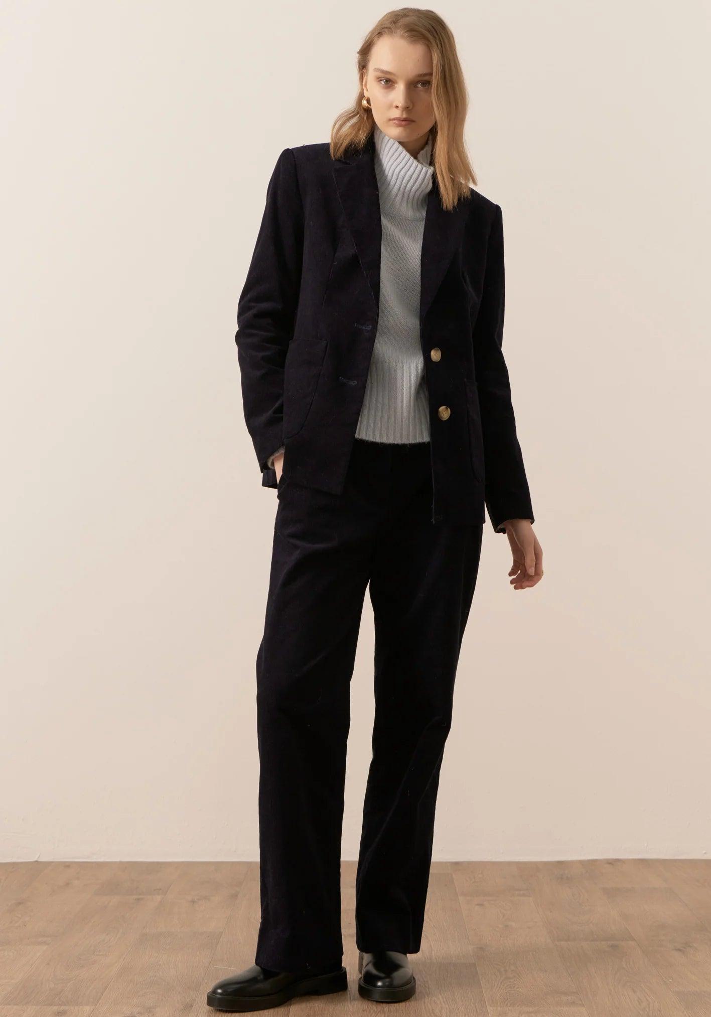 POL Thomas Corduroy Pant in Ink - the tartan fox