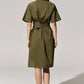 POL Toya Shirt Dress in Khaki - the tartan fox