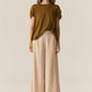 POL Zone Twist Tee in Khaki - the tartan fox