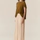 POL Zone Twist Tee in Khaki - the tartan fox