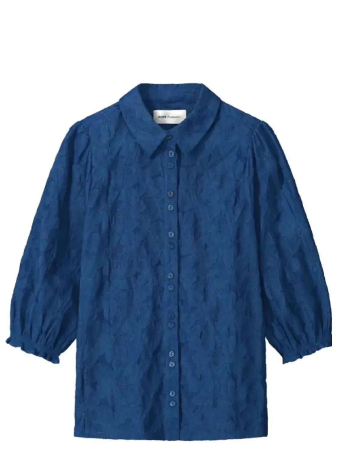 POM Amsterdam Blouse in Blue Ink - the tartan fox