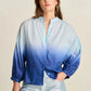 POM Amsterdam Blouse in Faded Ink Blue - the tartan fox