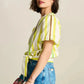 POM Amsterdam Blouse in Striped Lemon - the tartan fox