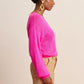 POM Amsterdam Cardigan in Neon Pink - the tartan fox