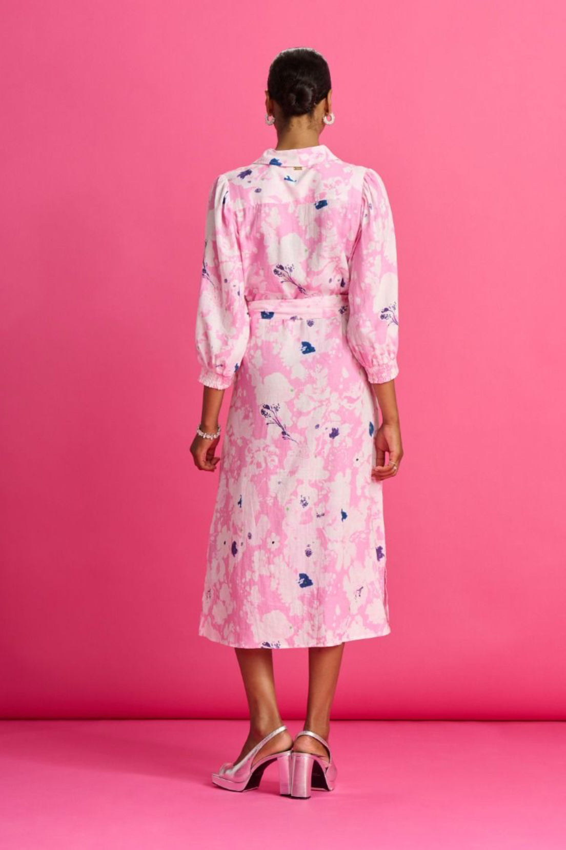 POM Amsterdam Dress in Beau Lilies Pink - the tartan fox