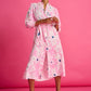 POM Amsterdam Dress in Beau Lilies Pink - the tartan fox