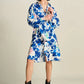 POM Amsterdam Dress in Crane Birds Blue - the tartan fox