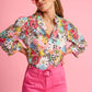 POM Amsterdam Mia Tropical Blouse in Bouquet - the tartan fox