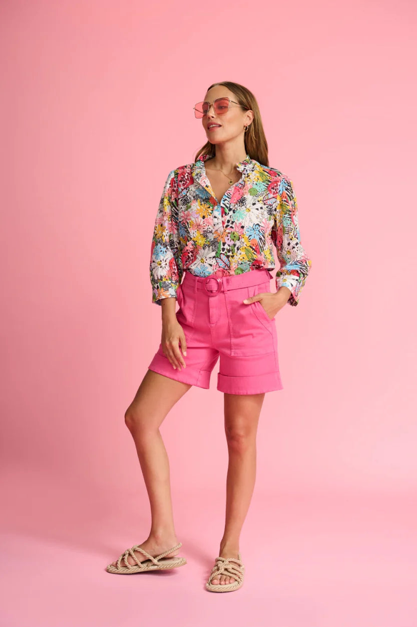 POM Amsterdam Mia Tropical Blouse in Bouquet - the tartan fox