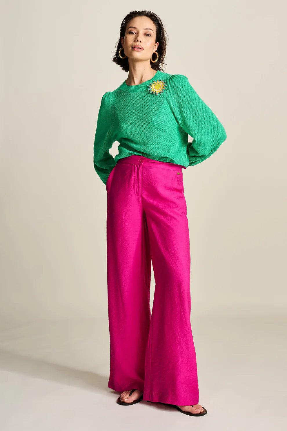 POM Amsterdam Pants in Fuchsia - the tartan fox