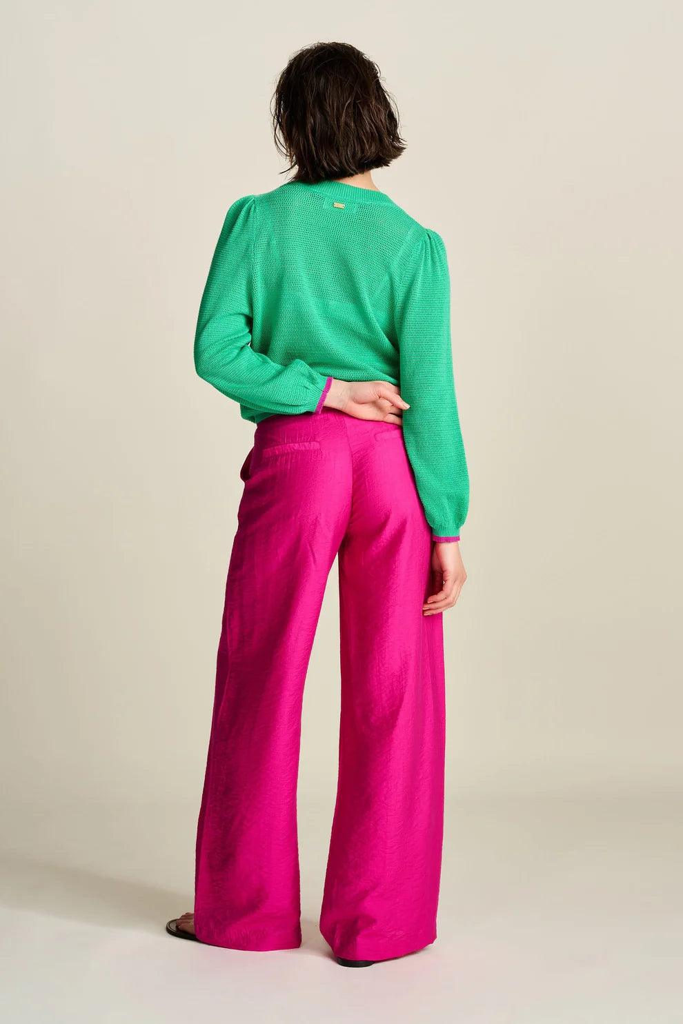 POM Amsterdam Pants in Fuchsia - the tartan fox