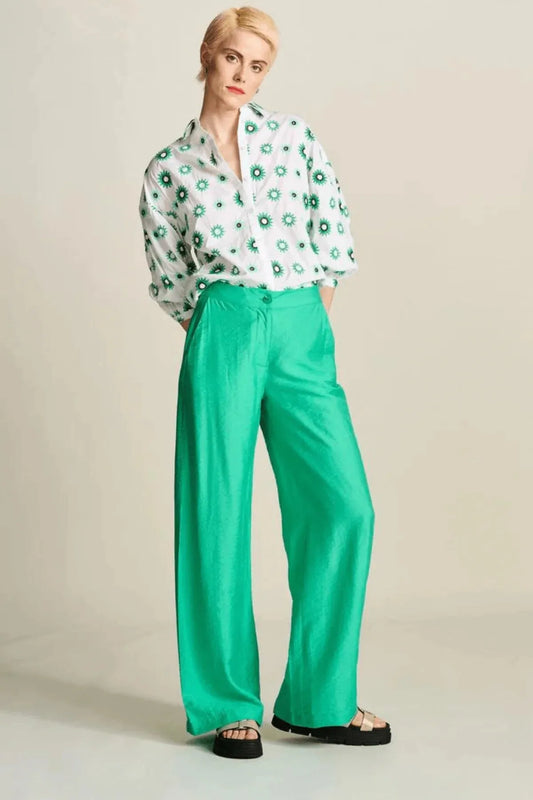 POM Amsterdam Pants in Lush Green - the tartan fox