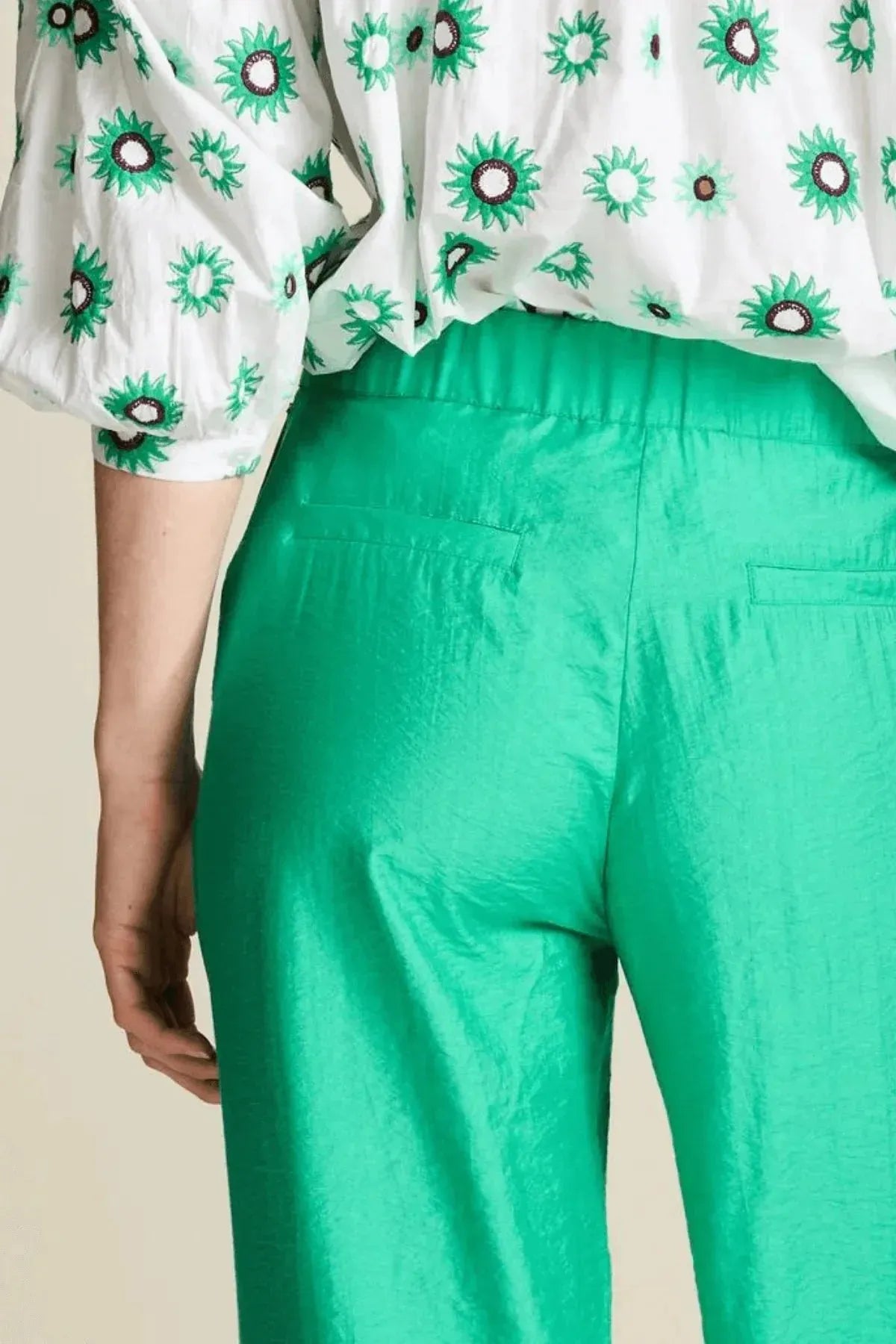 POM Amsterdam Pants in Lush Green - the tartan fox