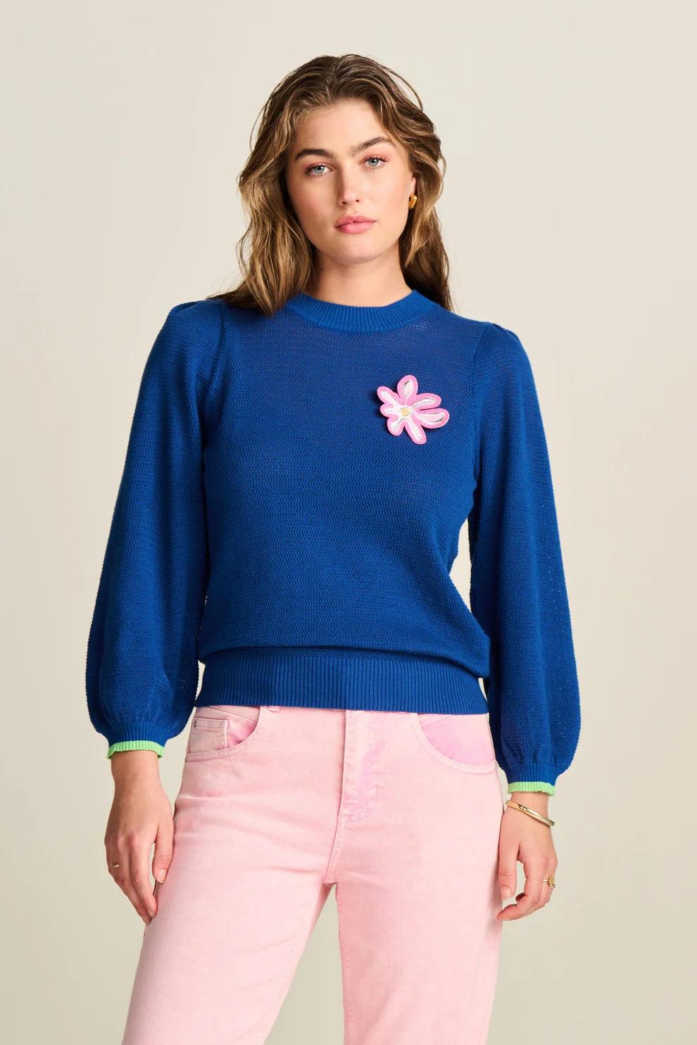 POM Amsterdam Pullover in Ink Blue - the tartan fox