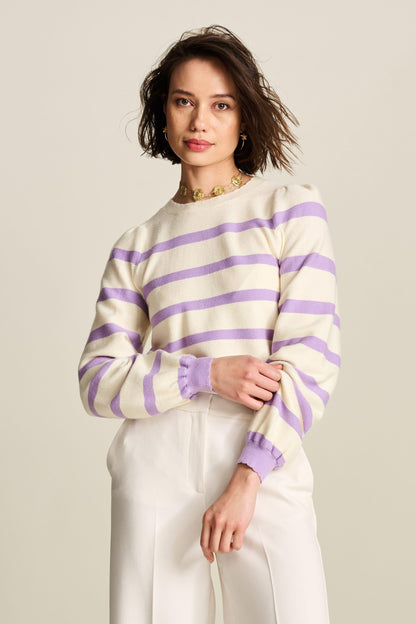 POM Amsterdam Pullover in Purple Stripe - the tartan fox