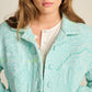 POM Amsterdam Quilted Jacket in Aqua - the tartan fox