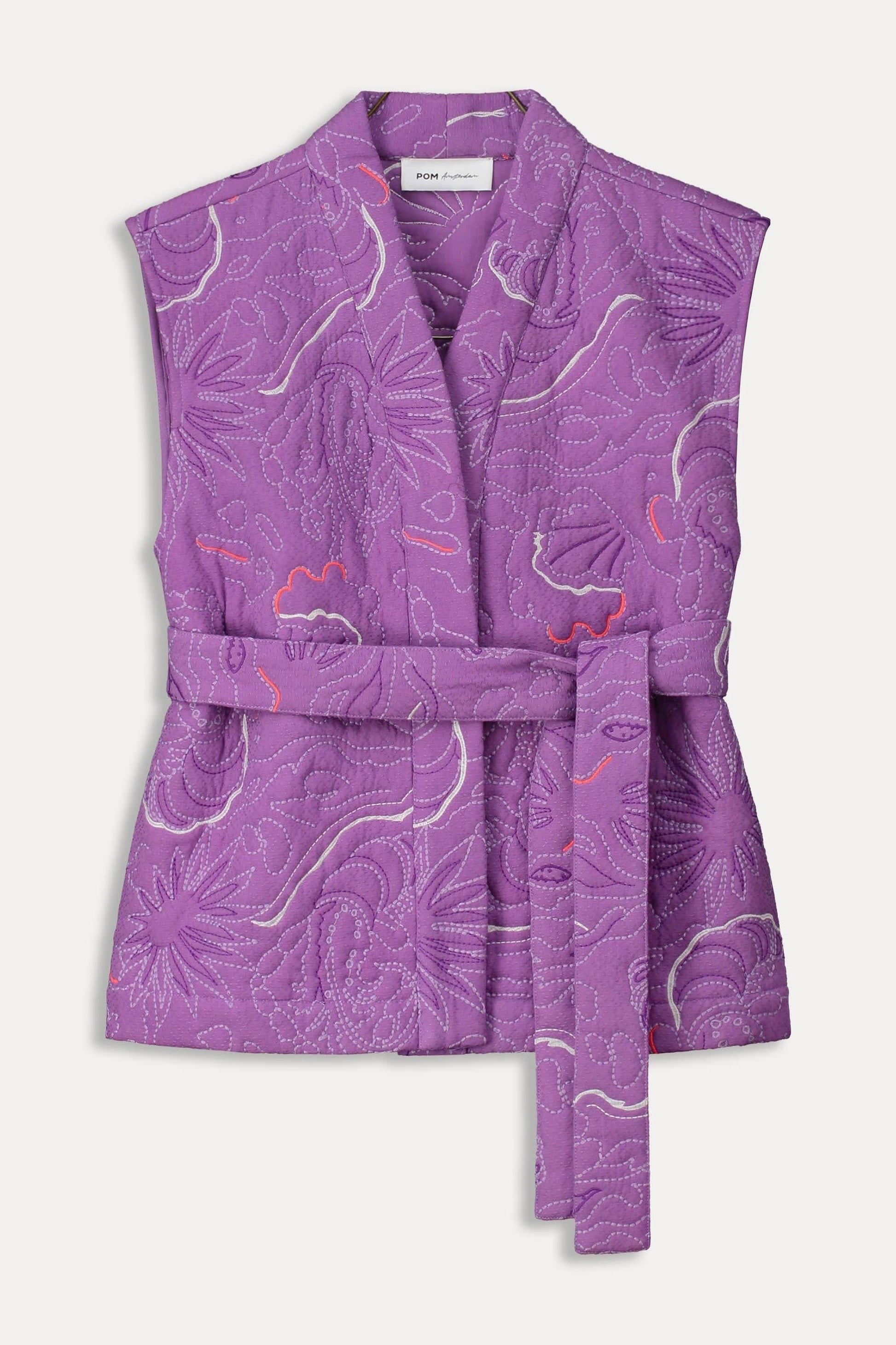 POM Amsterdam Quilted Vest in Purple - the tartan fox