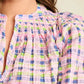 POM Amsterdam Top in Checks Pink - the tartan fox