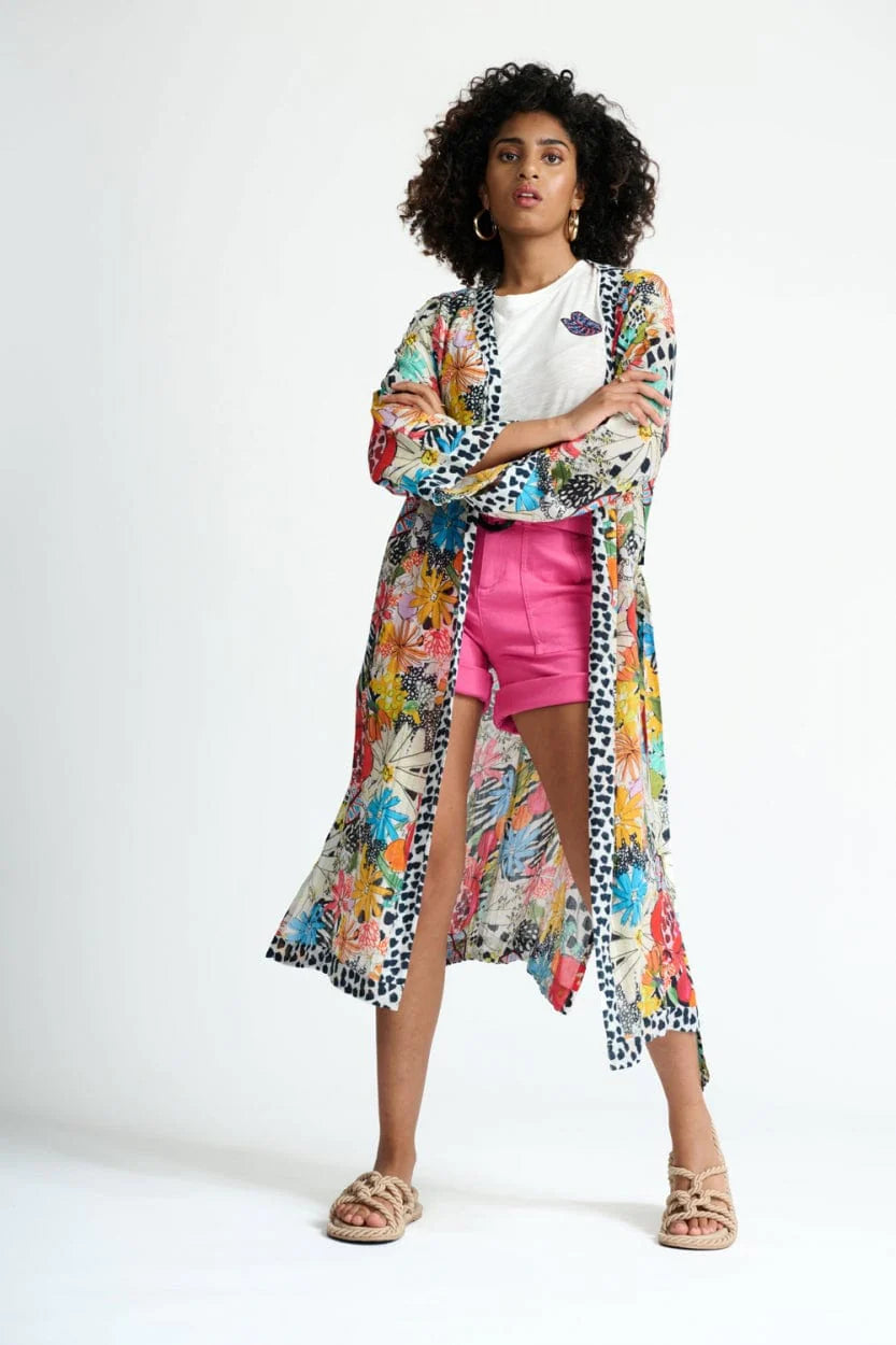 POM Amsterdam Tropical Bouquet Kimono - the tartan fox