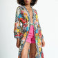 POM Amsterdam Tropical Bouquet Kimono - the tartan fox