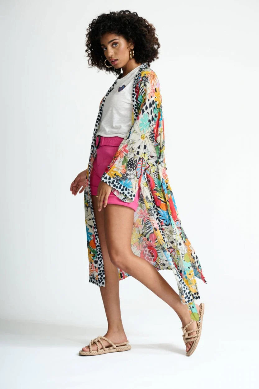 POM Amsterdam Tropical Bouquet Kimono - the tartan fox