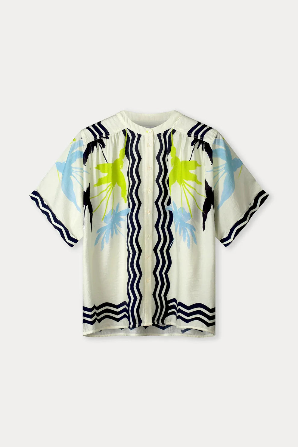 POM Blouse Artisan Lime Print - the tartan fox