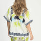 POM Blouse Artisan Lime Print - the tartan fox