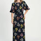 POM Dress - Embroidery Sky in Black - the tartan fox