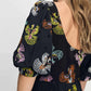 POM Dress - Embroidery Sky in Black - the tartan fox