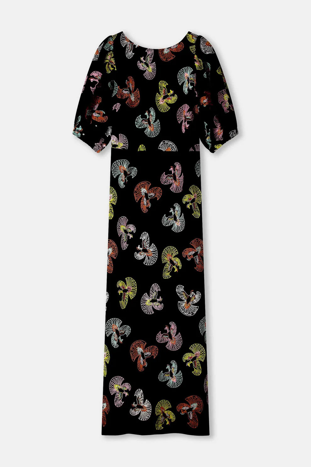 POM Dress - Embroidery Sky in Black - the tartan fox