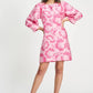POM Jacquard Dress in Floral Raspberry - the tartan fox