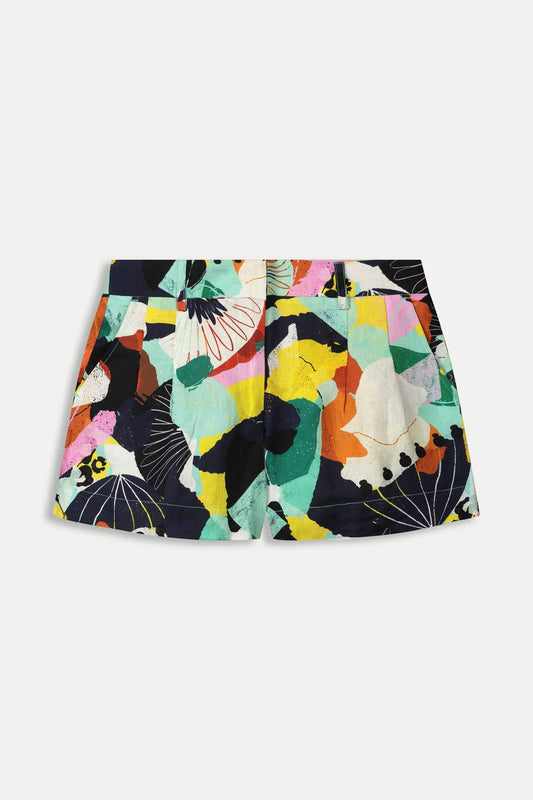 POM Linen Shorts in Paradise - the tartan fox