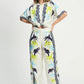 POM Wide Leg Pants Artisan Lime and White - the tartan fox