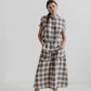 Project AJ117 Madge Skirt in Indigo Check - the tartan fox