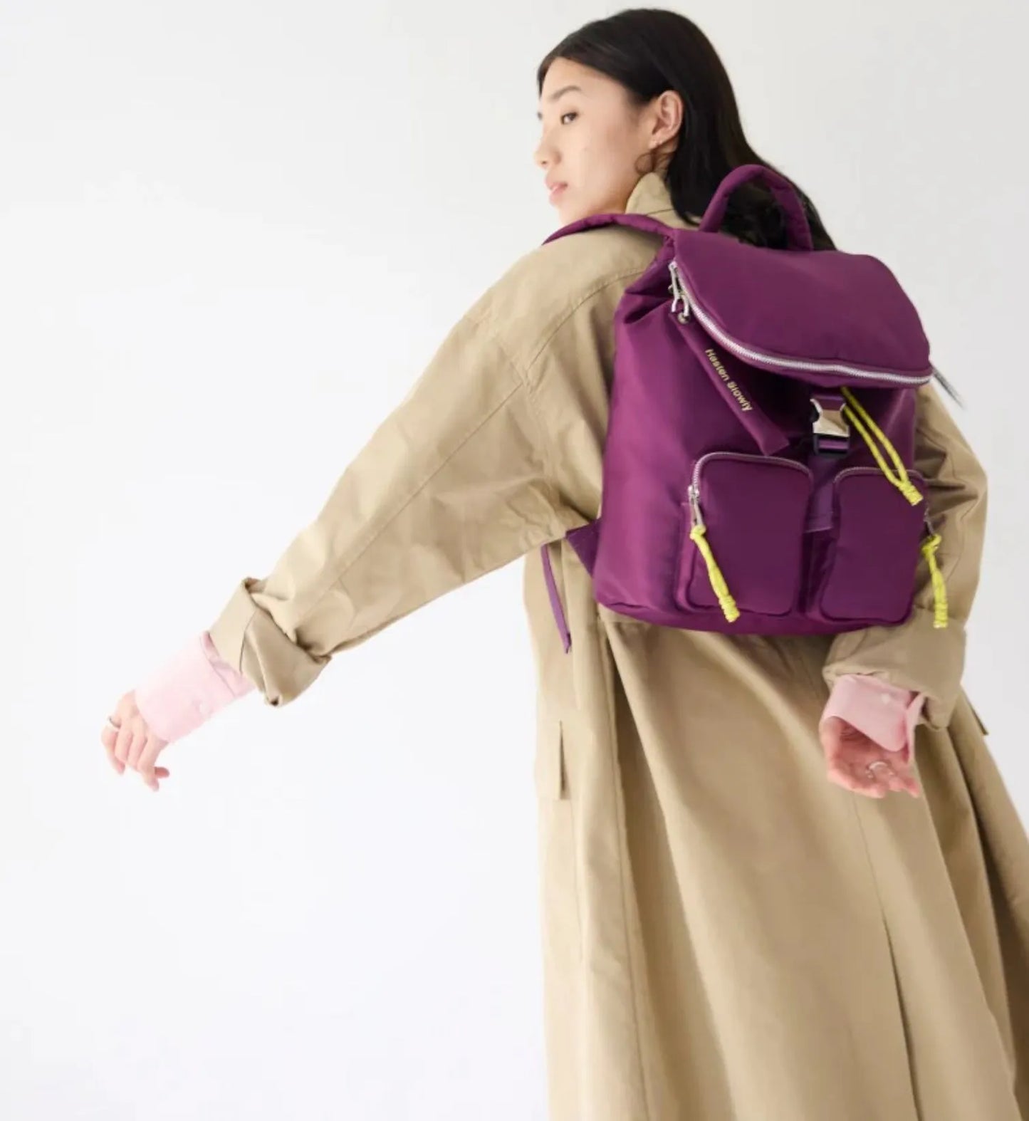 Radical Yes Pack the Stars Recycled Nylon Backpack in Midnight Plum - the tartan fox