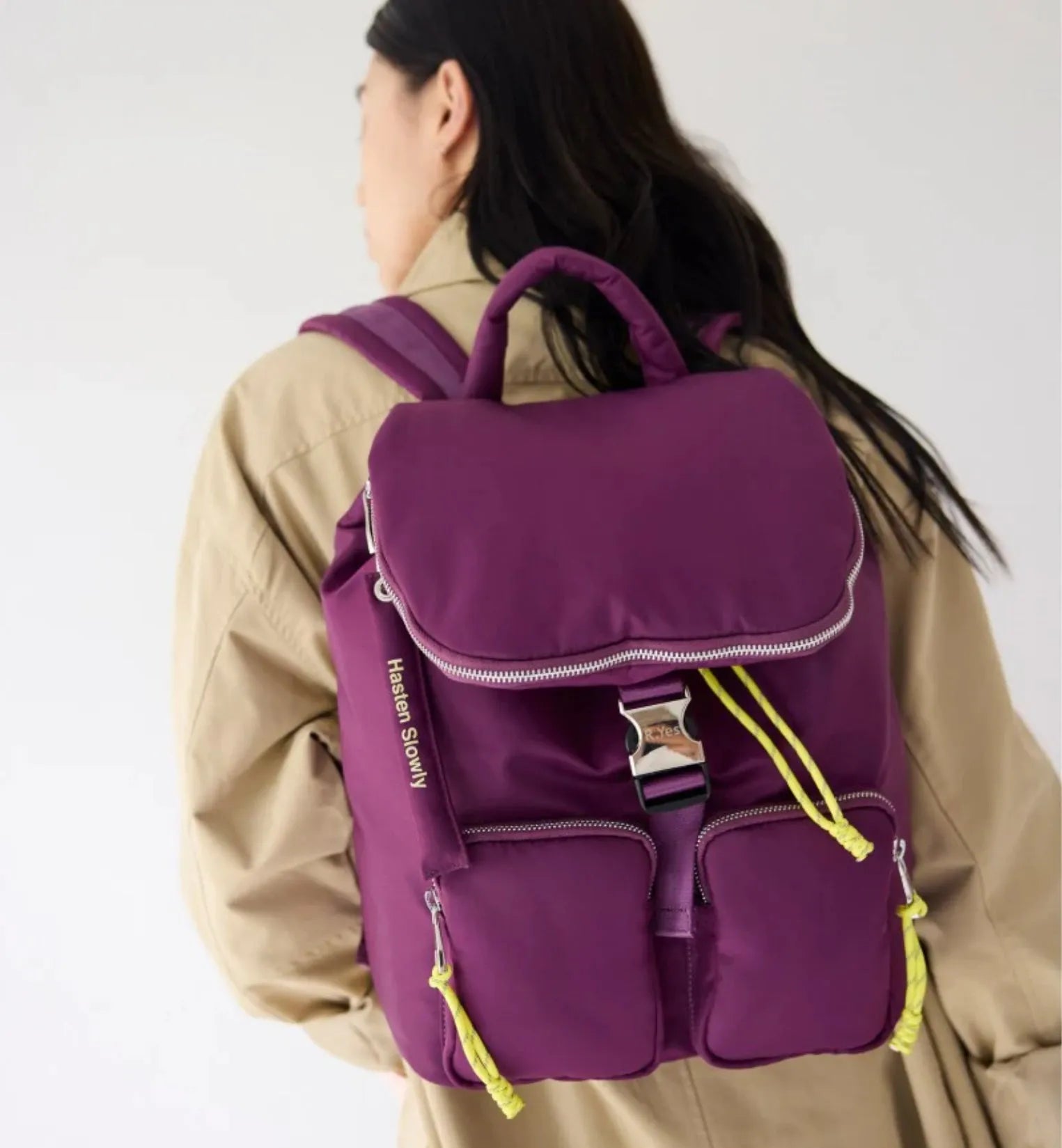 Radical Yes Pack the Stars Recycled Nylon Backpack in Midnight Plum - the tartan fox