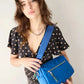 Radical Yes True North Nylon Clutch in Retro Blue Sporty Satin - the tartan fox