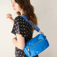 Radical Yes True North Nylon Clutch in Retro Blue Sporty Satin - the tartan fox